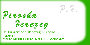 piroska herczeg business card